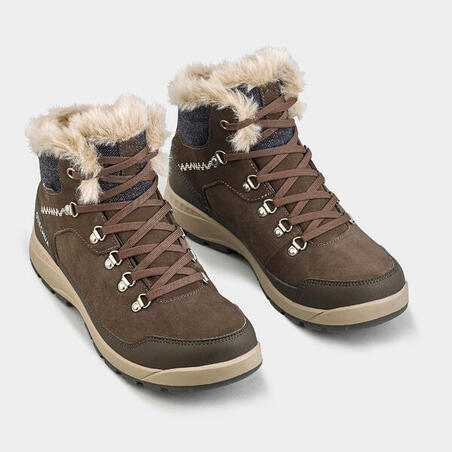 Черевики жіночі SH500 X-WARM Mid для туризму водонепроникні
