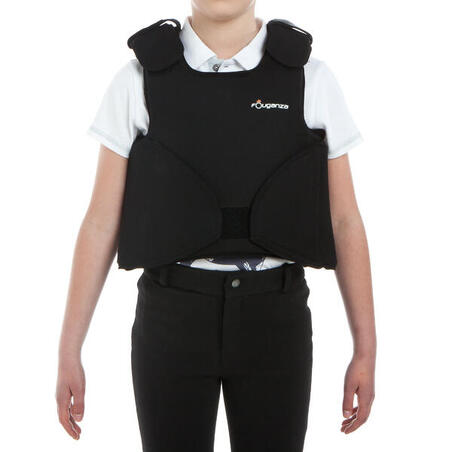 Жилет з захистом дитячий Safety 100 для кінного спорту - Чорний